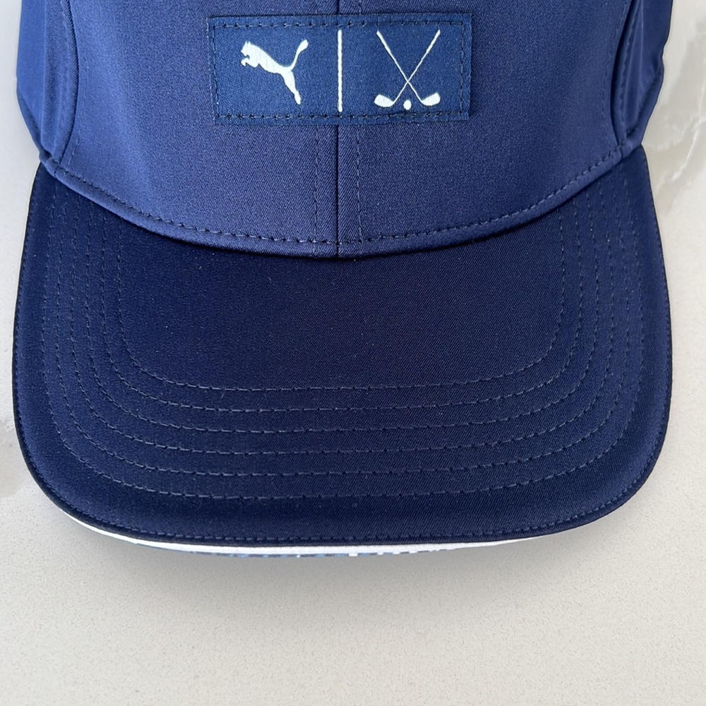 Puma x Golf Navy Blue and White Adjustable Baseball Hat - Picture 4 of 12